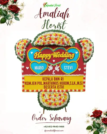 Papan Bunga Pernikahan Kayangan